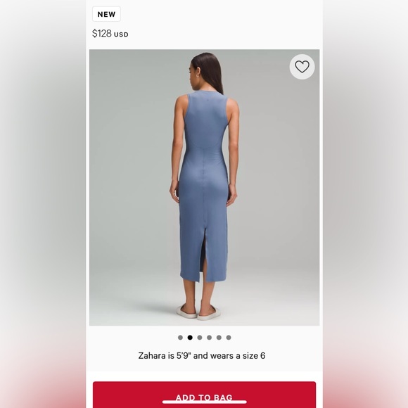 Lululemon All aligned midi dress!! DARK RED!! BEAUTIFUL!❤️ - Picture 3 of 10